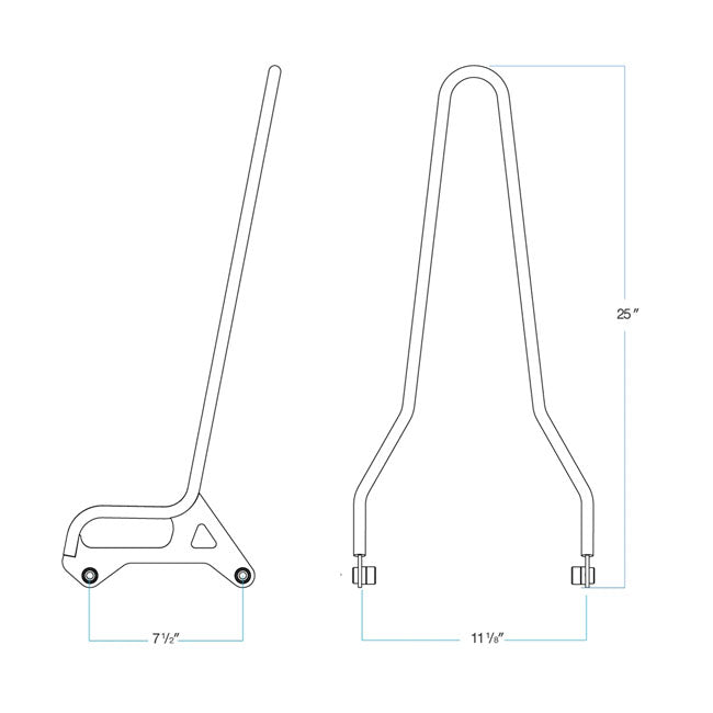 Biltwell, Exfil Sissy Bar. 04-20 XL Sportster. Chrome
