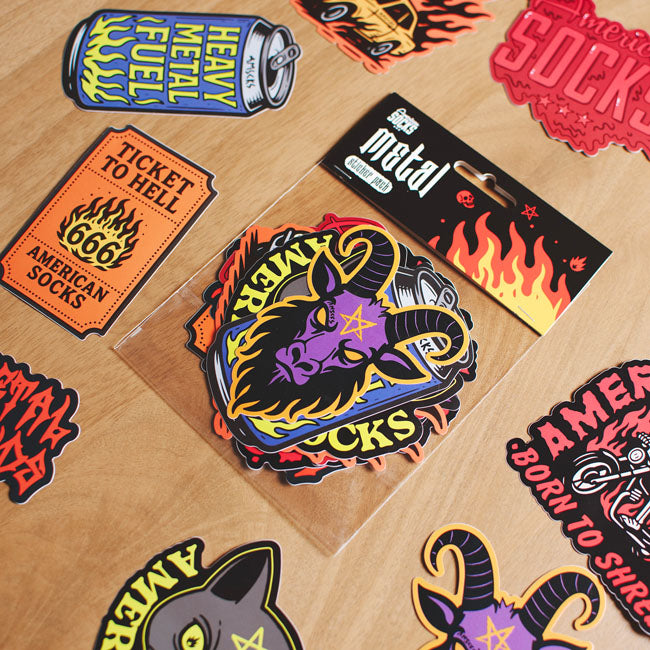 American Socks Metal Sticker Pack - product image
