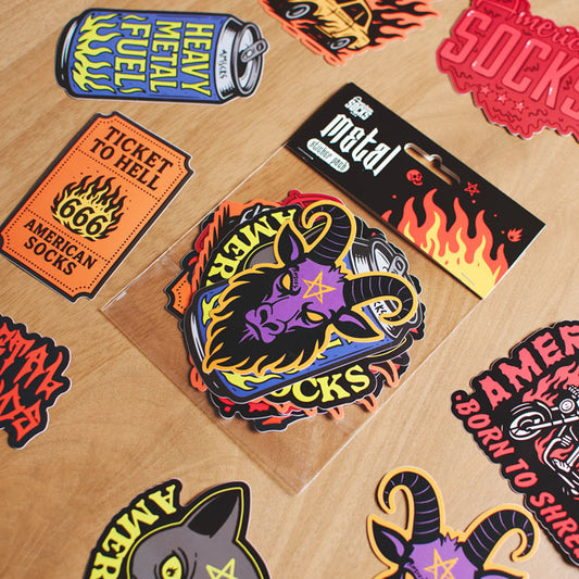 American Socks Metal Sticker Pack - product image