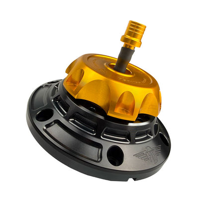 HeinzBikes, 'Performance' Vented Gas Cap Set. Black/Gold