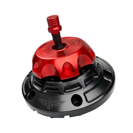 HeinzBikes, 'Performance' Vented Gas Cap Set. Black/Red