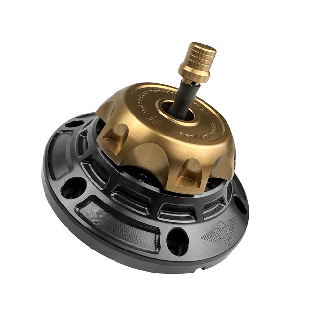HeinzBikes, 'Performance' Vented Gas Cap Set. Black/Bronze