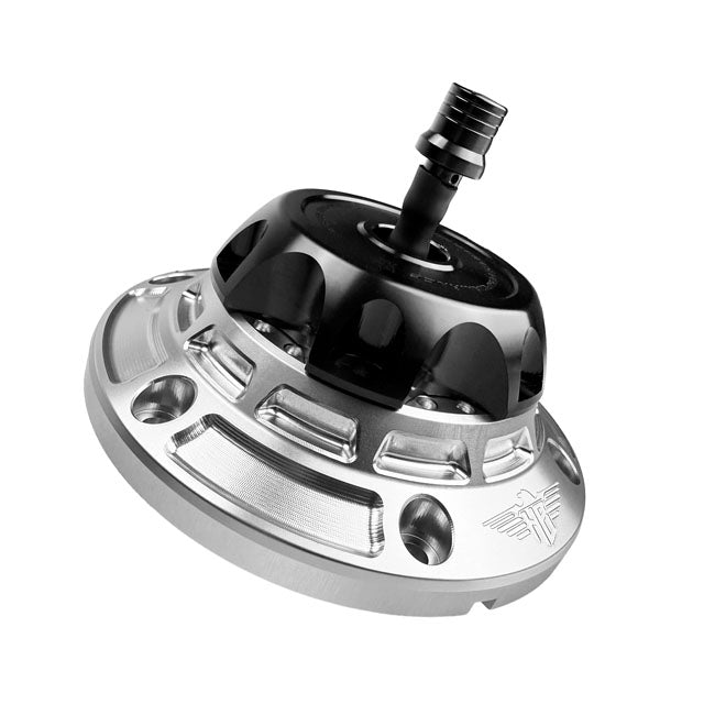 HeinzBikes, 'Performance' Vented Gas Cap Set. Silver/Black