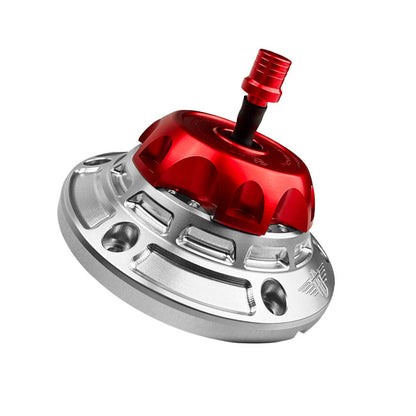 HeinzBikes, 'Performance' Vented Gas Cap Set. Silver/Red