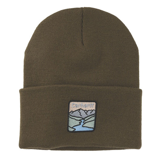 Carhartt River Cuffed Beanie Burnished Logs