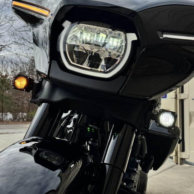 Custom Dynamics, Shark Demon LED Turn Signal Front. White