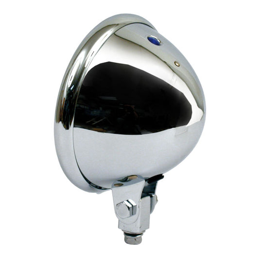 5-3/4" Bates Style Headlamp, Shell Only. Chrome