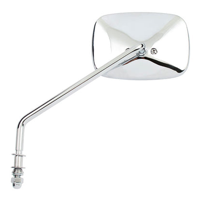 Late OEM Style Mirror, Long Stem, Left Side. Chrome