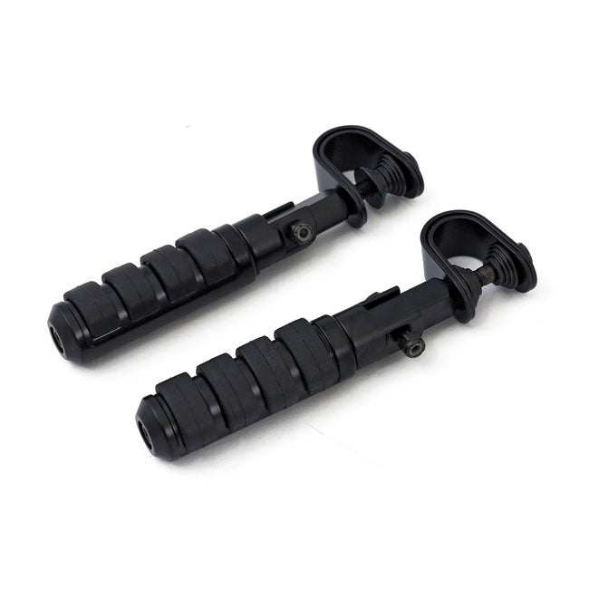 Comfort Foot Peg Set. Clamp-On. Black