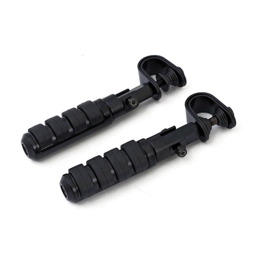 Comfort Foot Peg Set. Clamp-On. Black