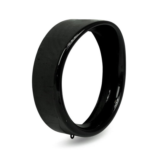 Recessed Trim Ring with Visor. 7" Headlamp. Gloss Black