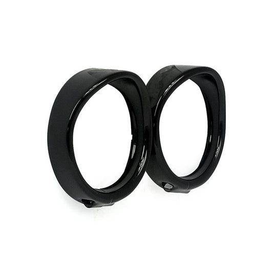 Recessed Trim Rings with Visor. Turn Signals. Gloss Black