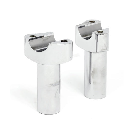 Forged Aluminium Risers Straight, 3-1/2" Rise. Chrome