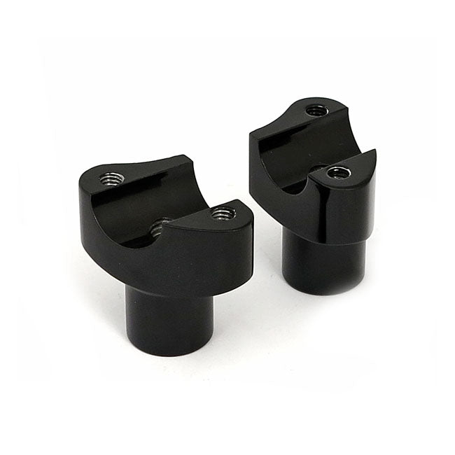 Forged Aluminium Risers Straight, 2" Rise. Black
