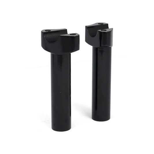 Forged Aluminium Risers Straight, 5-1/2" Rise. Black
