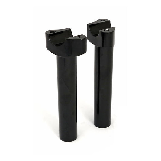 Forged Aluminium Risers Straight, 6-1/2" Rise. Black