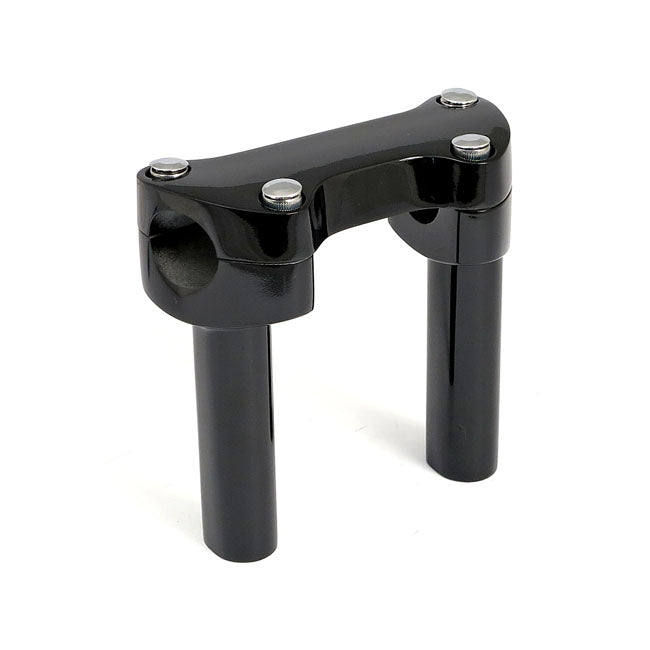 4.5" Rise Handlebar Riser Set + Top Clamp. Black
