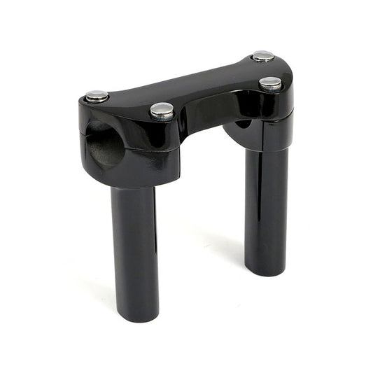 4.5" Rise Handlebar Riser Set + Top Clamp. Black
