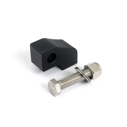 Custom Headlamp Mount Block. Angled. Black