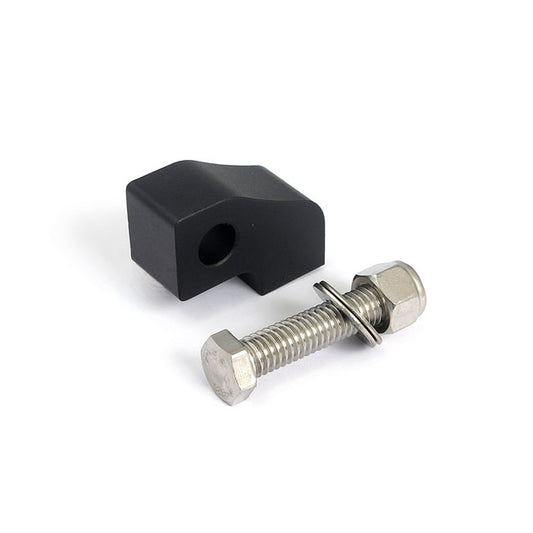 Custom Headlamp Mount Block. Angled. Black