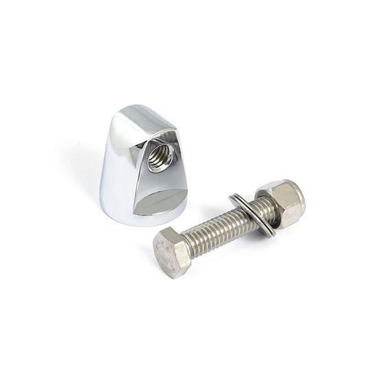 Straight Cone Headlamp Mount Block. Chrome