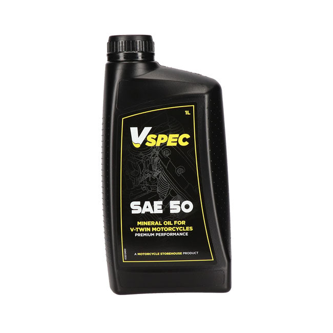 V Spec SAE 50 Mineral Motor Oil - 1L bottle - case of 12