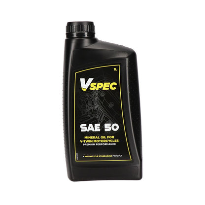 V Spec SAE 50 Mineral Motor Oil - 1L bottle - case of 12