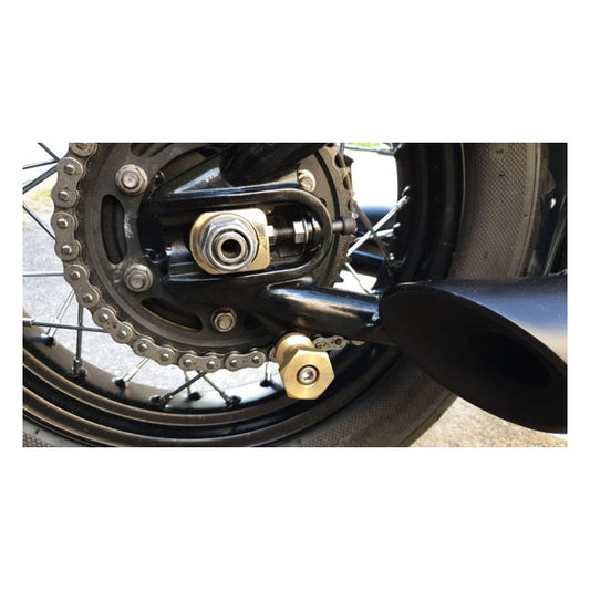 Motone, Vintage Hot Forged Chain Adjuster Kit. Brass