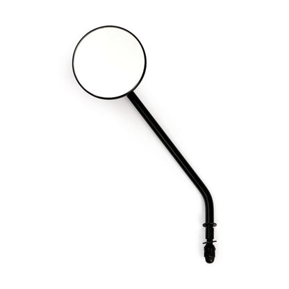 Steel 3" Round Mirror. Black, Long Stem
