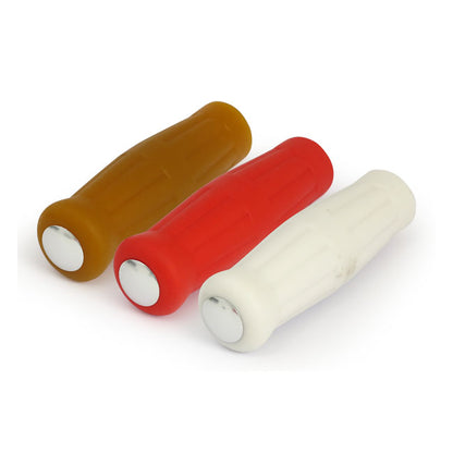 Handlebar Grip End Plug Set. Silver