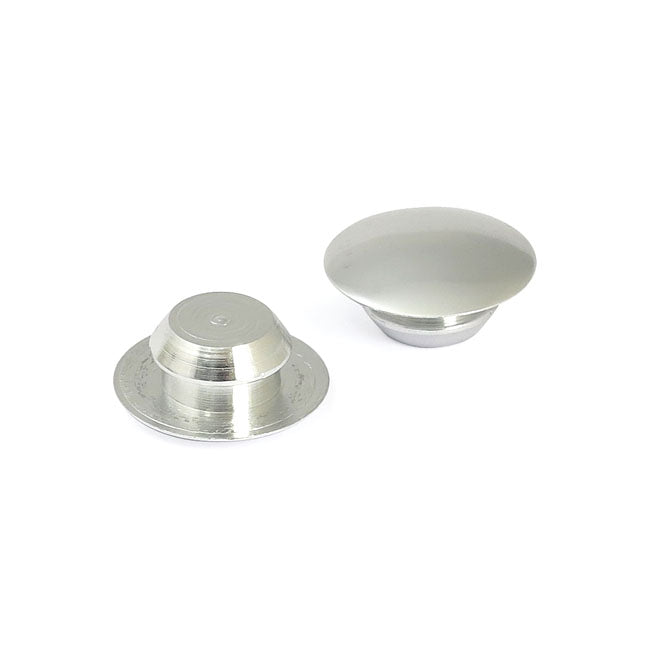 Handlebar Grip End Plug Set. Silver