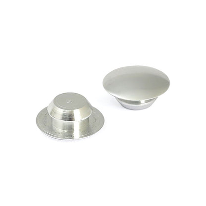 Handlebar Grip End Plug Set. Silver