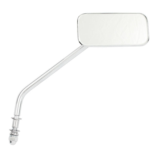 Small Rectangular Mirror. Long Stem, Chrome