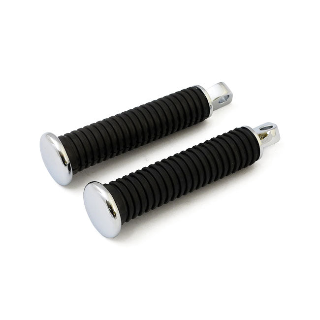 OEM Style Foot Peg Set. Chrome End Cap. Extended