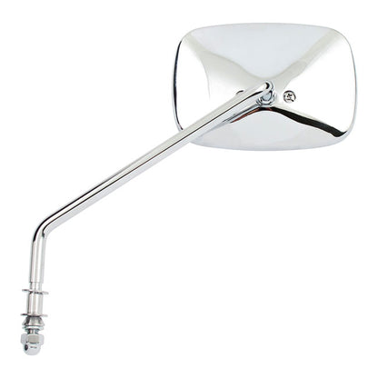 Late OEM Style Mirror, Long Stem, Right Side. Chrome
