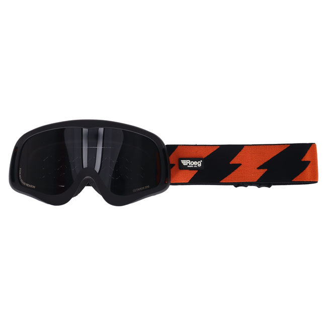 Roeg Peruna Bolts Goggle Black and Orange/black Strap