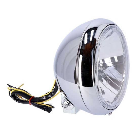 7" H4 Headlamp for FL Models. Clear Lens. Chrome