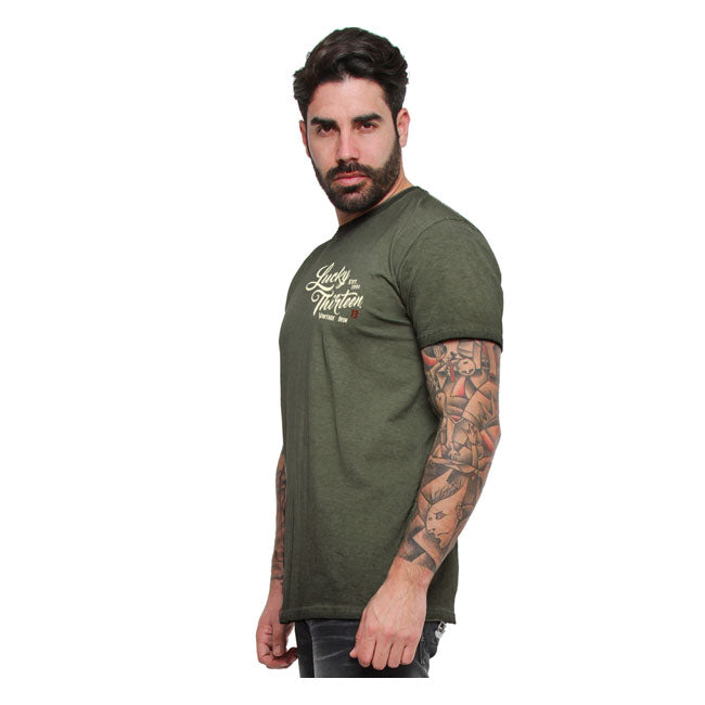 Lucky 13 Vintage Iron T-Shirt - Retro Green - image 2