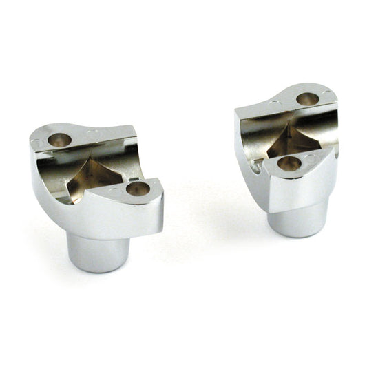 OEM Type Style Risers, Non Threaded. 2" Rise. Chrome