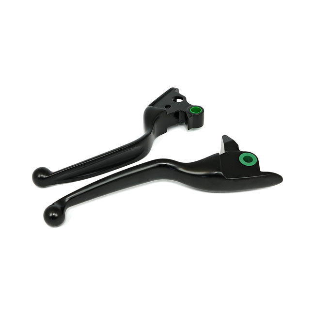 Handlebar Lever Kit Wide Blade, Grooved. Black