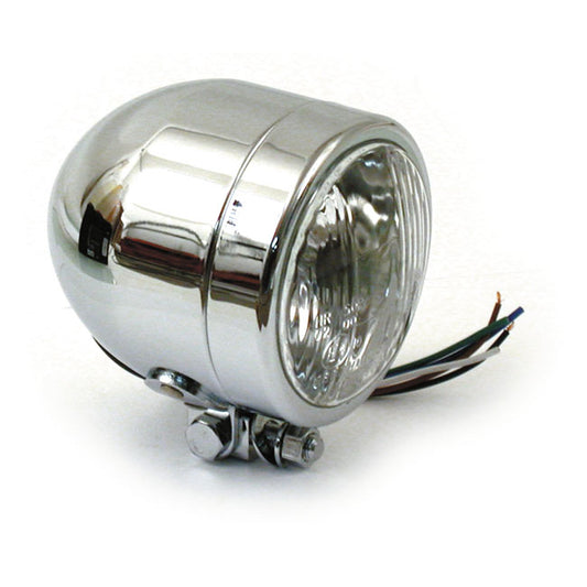 Single 4" H7 Headlamp. Low Beam. Chrome