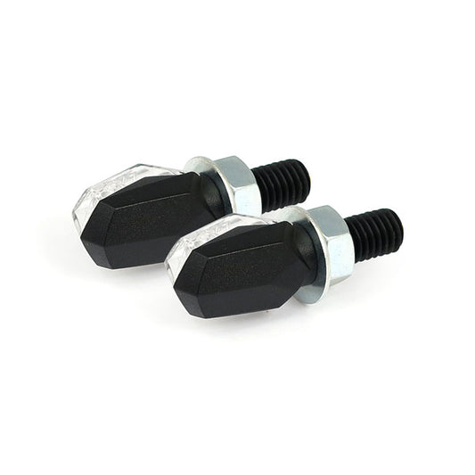 Tiny, LED Turn Signals. Black, Smoke Lens