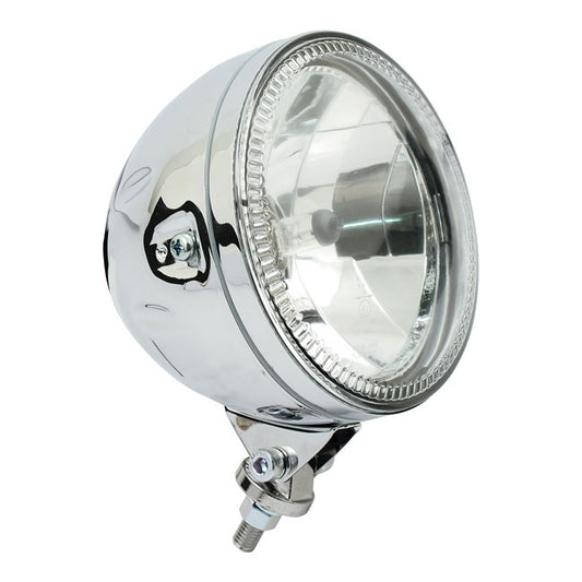 Skyline, 5-3/4" H4 Headlamp. Bottom Mount. Chrome