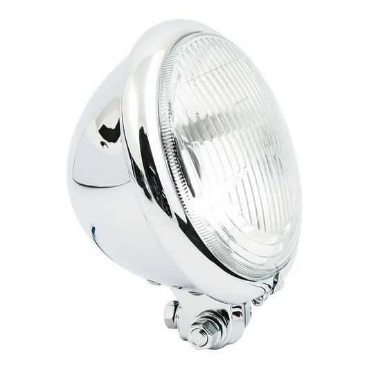 Bates Style 5-3/4" Headlamp. Bottom Mount. Chrome