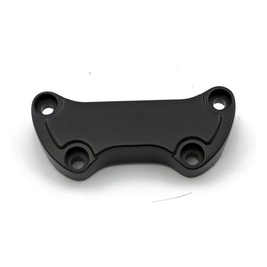 Handlebar Clamp Low Scalloped, with Skirt. Black