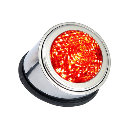 Old school LED taillight, type 1. Chrome. Clear lens
