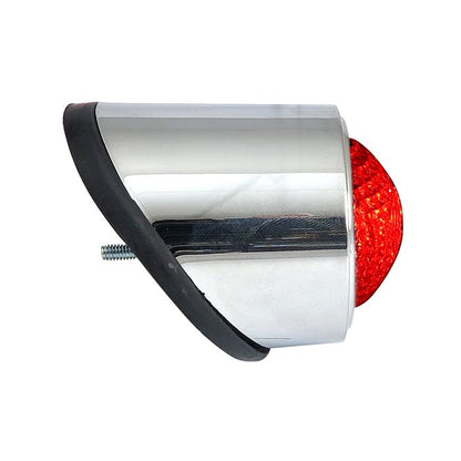 Old school LED taillight, type 1. Chrome. Clear lens