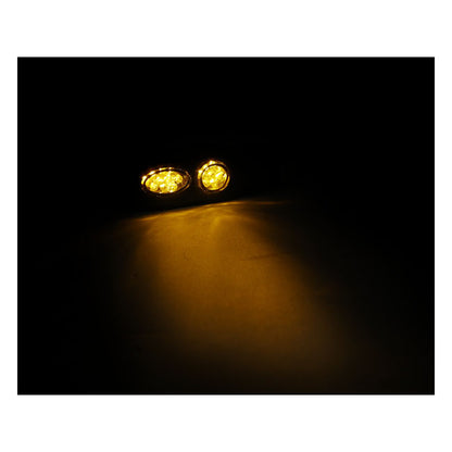 Cluster, LED Turn Signals. Black. Clear Lens