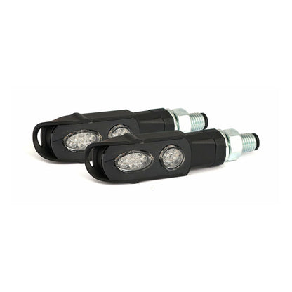 Cluster, LED Turn Signals. Black. Clear Lens