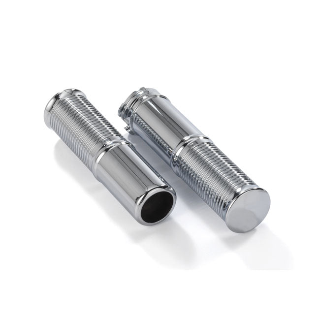 Kustom Tech FL handlebar grip set. Chromed aluminium - Kustom Tech motorcycle part